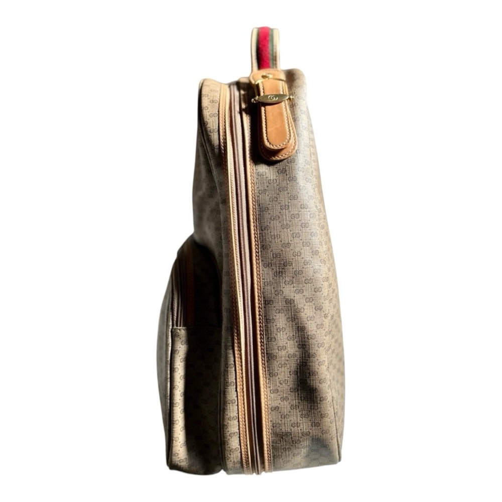 ⚡️SOLD⚡️ GUCCI Authentic Rare Vintage 17” XL Micro GG Canvas Luggage Travel Bag - Picture 11 of 14